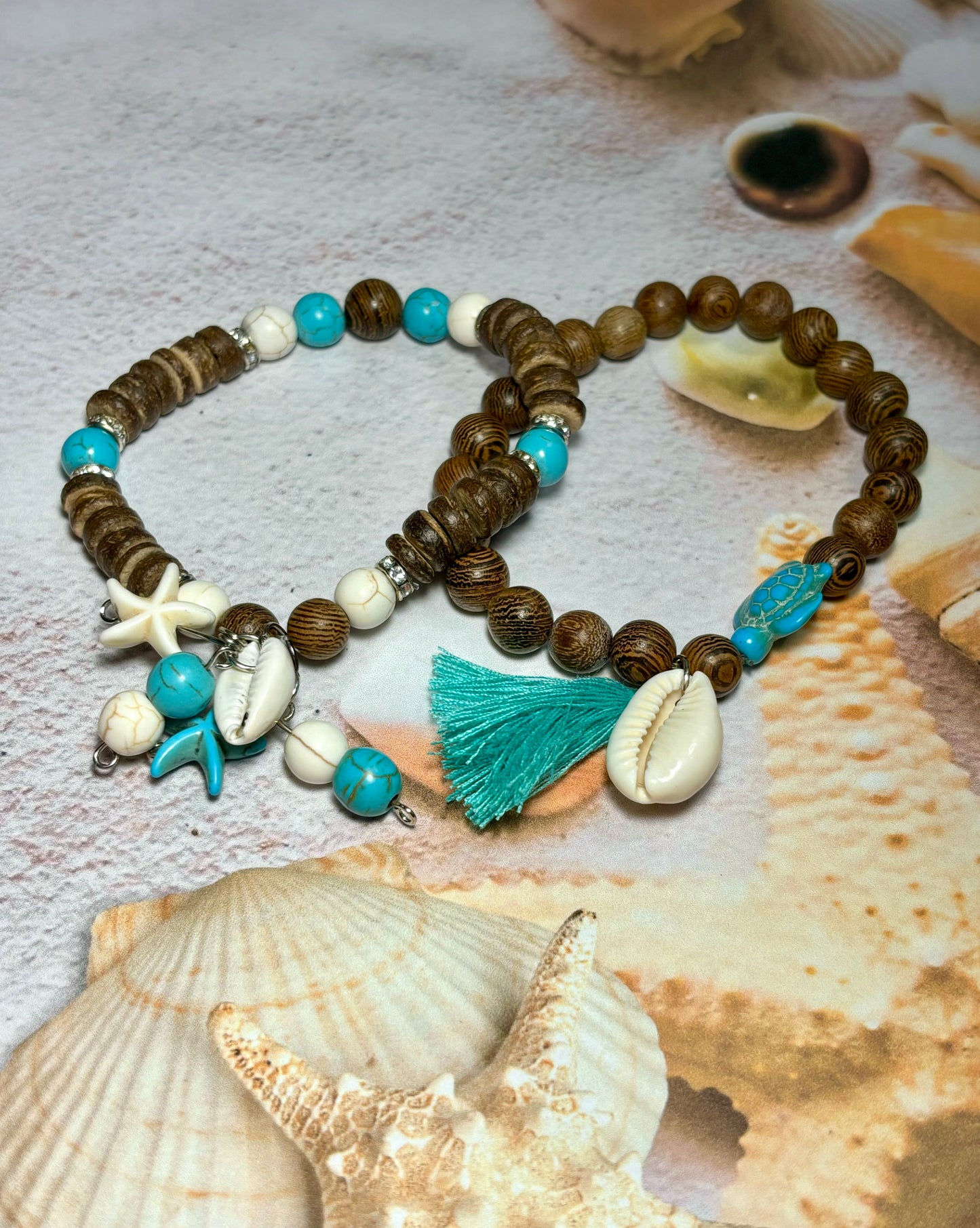 Ocean Shore - Beachy Boho Beaded Bracelet Set