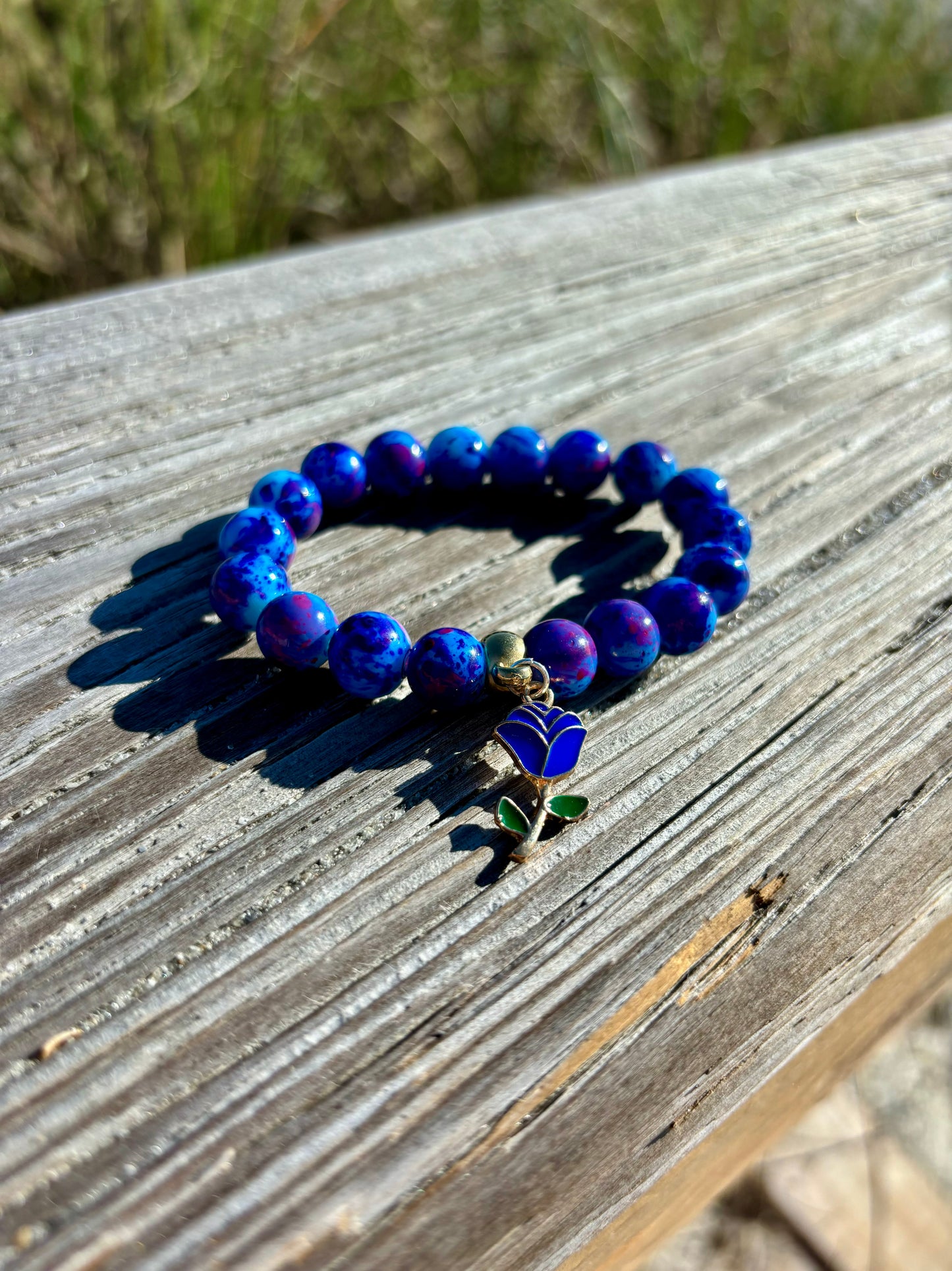 Violet Sky - Single beaded bracelet