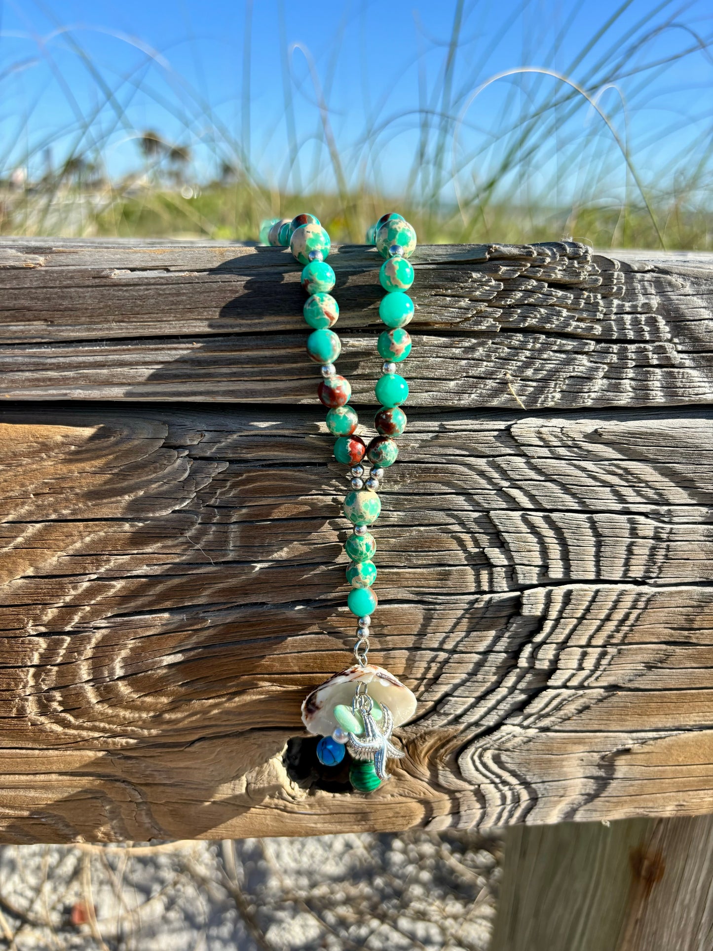 Shells On The Beach - Long Beaded Necklace