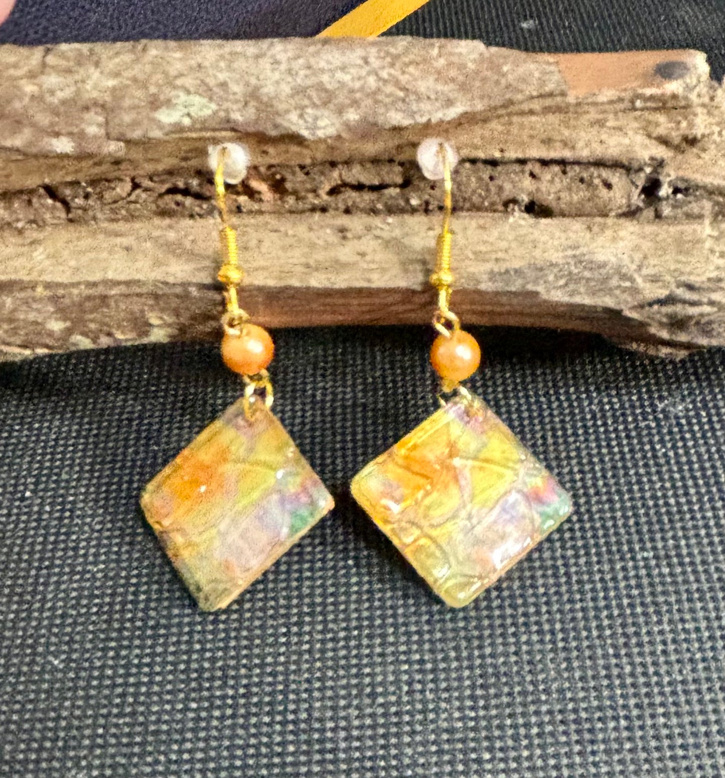 Golden Sun - Dangle Earrings