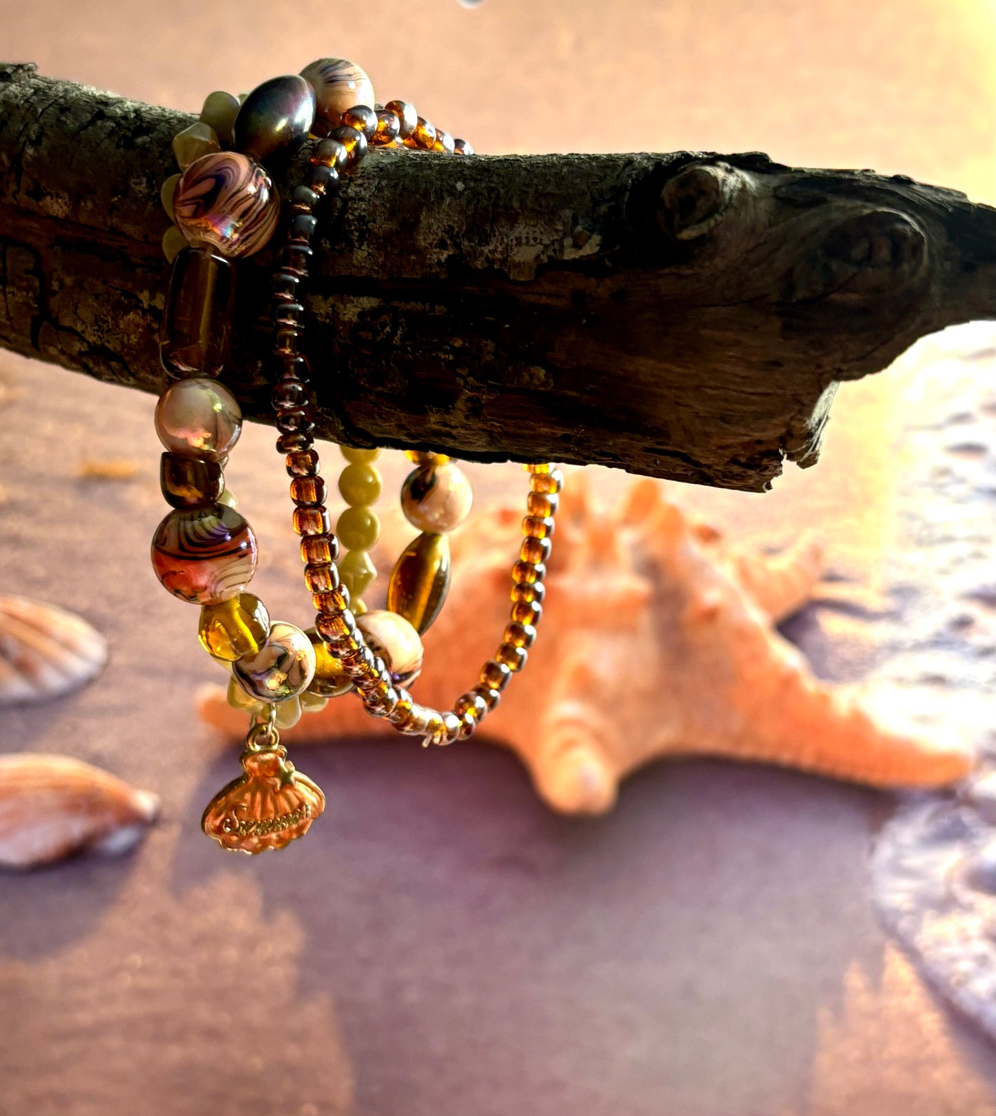 Bronze Goddess - Beachy Boho Stacked Bracelet Set