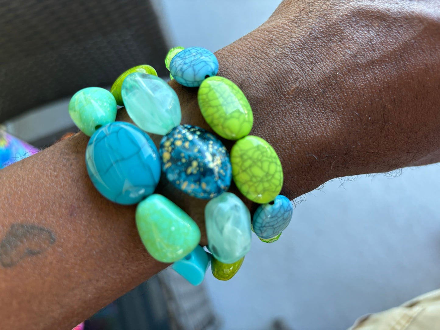 Ocean Water - Beachy Boho 3 Piece Beaded Bracelet Stack