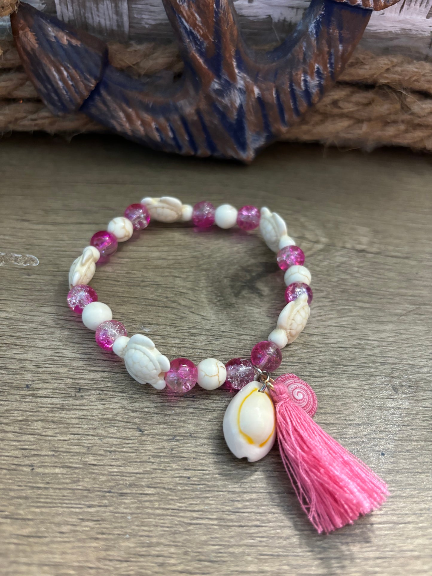 Sea Turtle Single Beaded Bracelet (choose color)