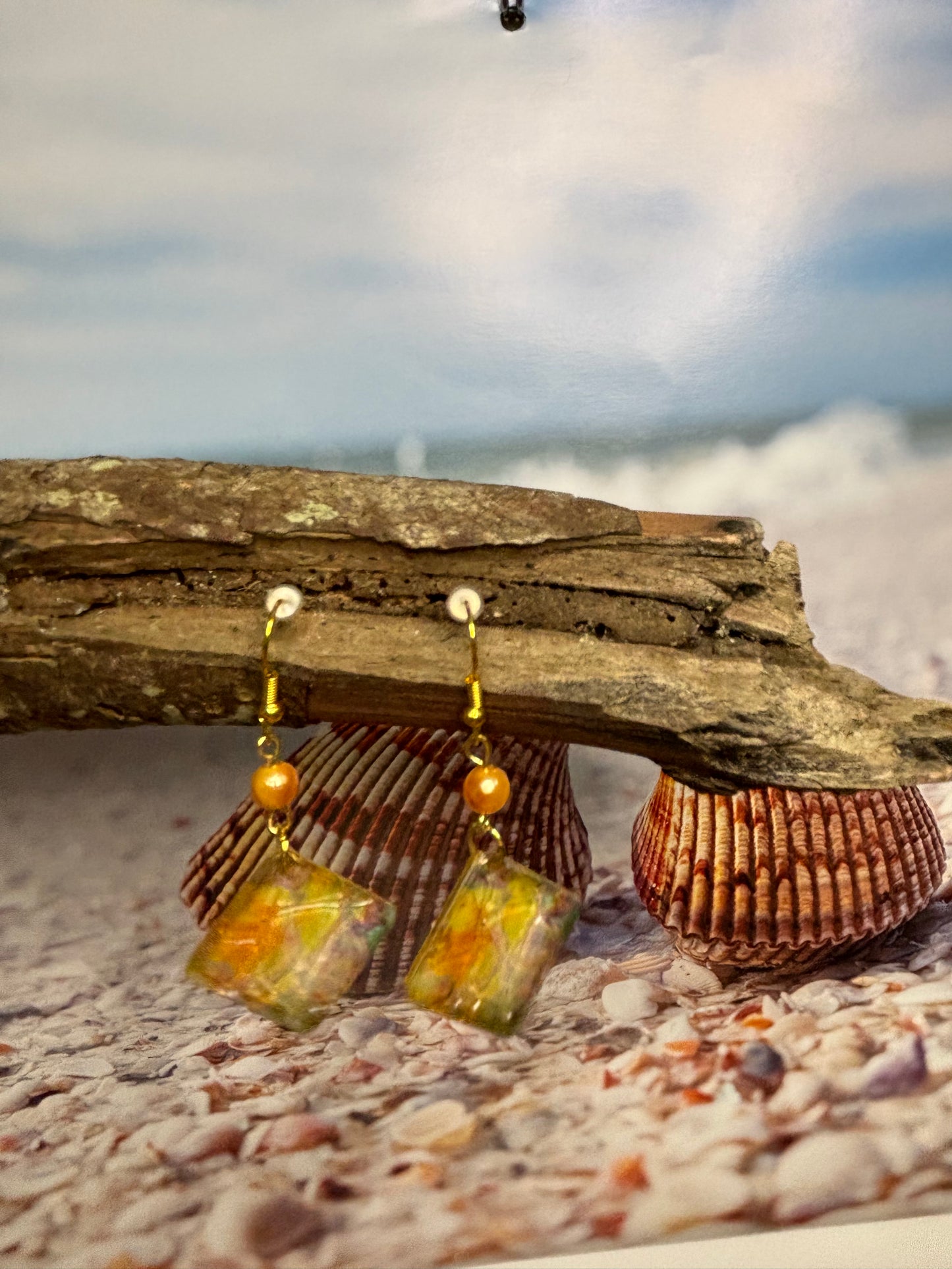 Golden Sun - Dangle Earrings