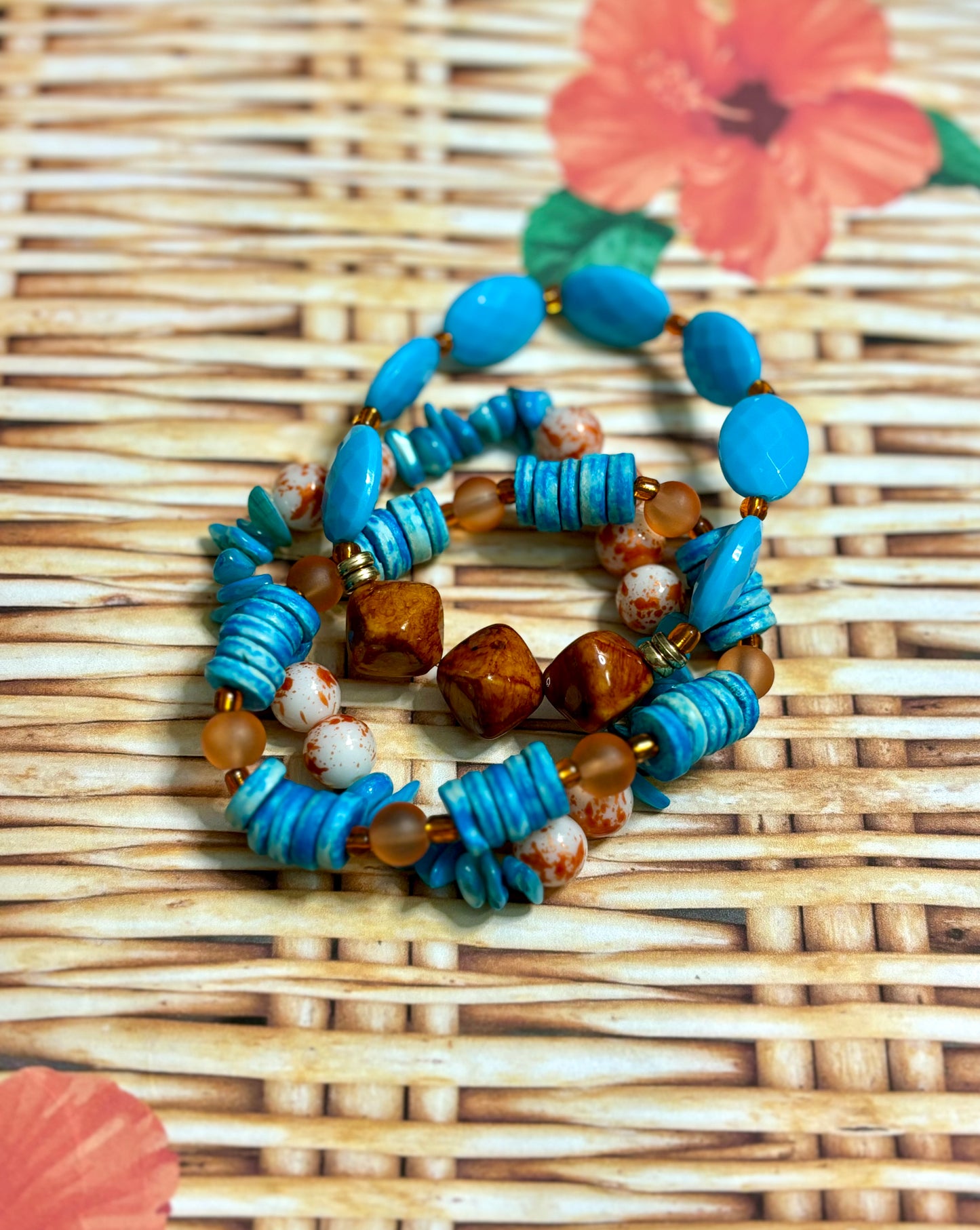 Sunrise On The beach - Beachy Boho Stacked Beaded Bracelets