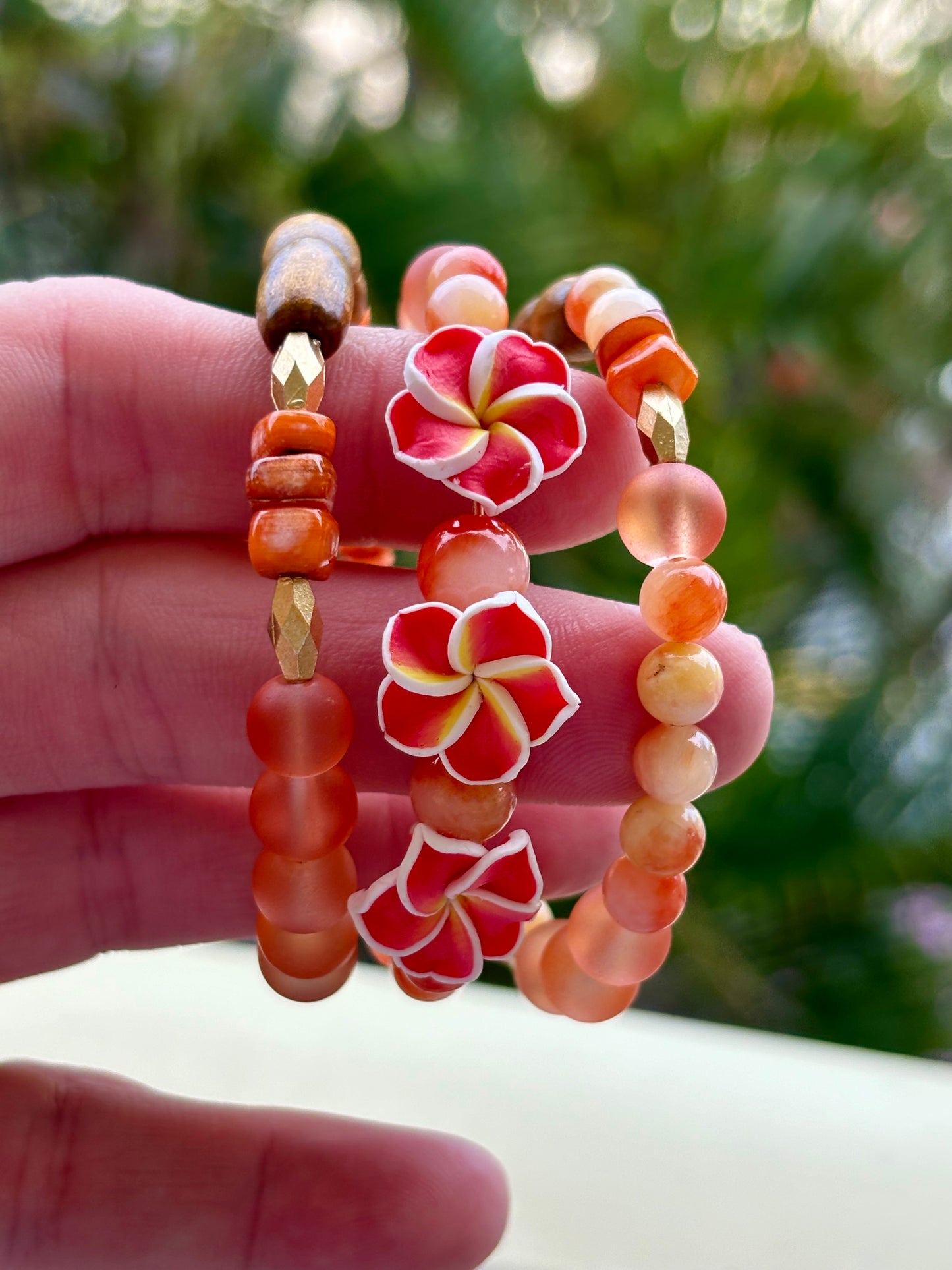 Aloha Hawaii! - Wire Wrap Bracelet Stack