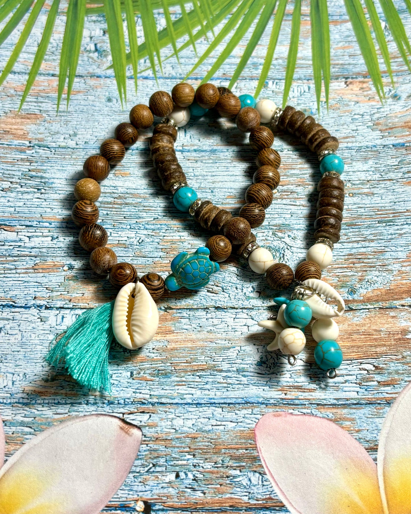 Ocean Shore - Beachy Boho Beaded Bracelet Set