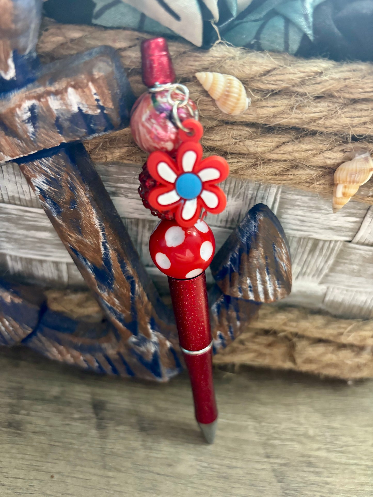 Red Daisy - Bling Pen