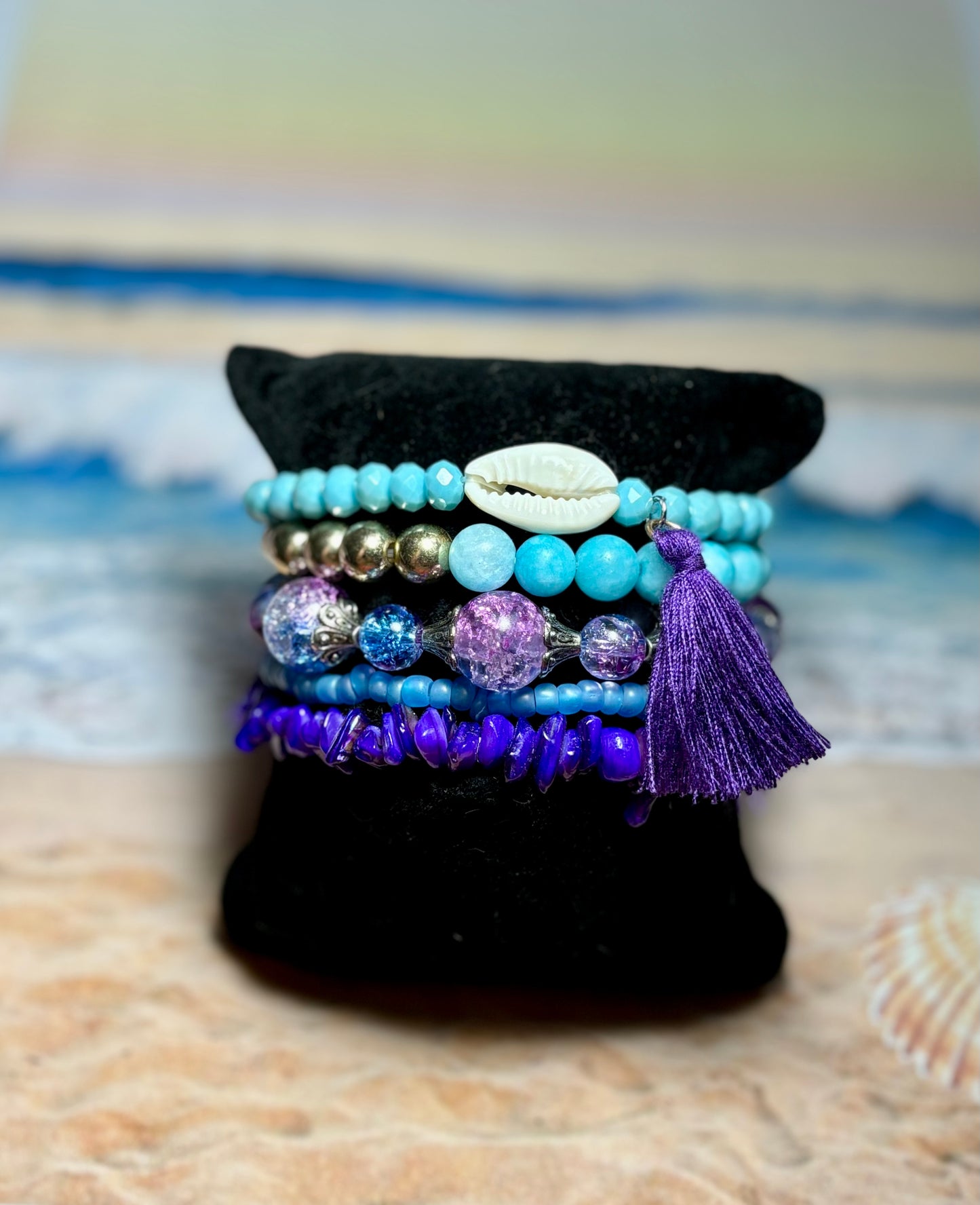 Summer Sky - Beachy Boho Stacked Bracelet Set