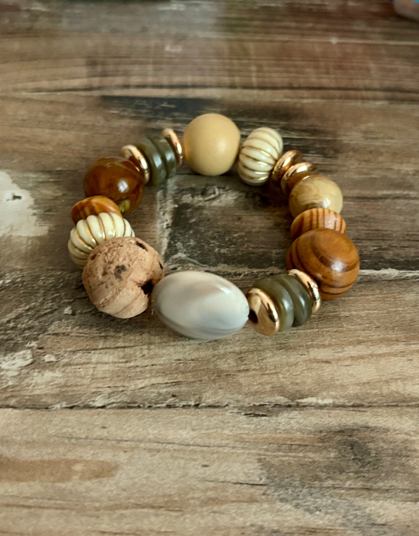 Sandy Beach - Beachy Boho Single Beaded Bracelet