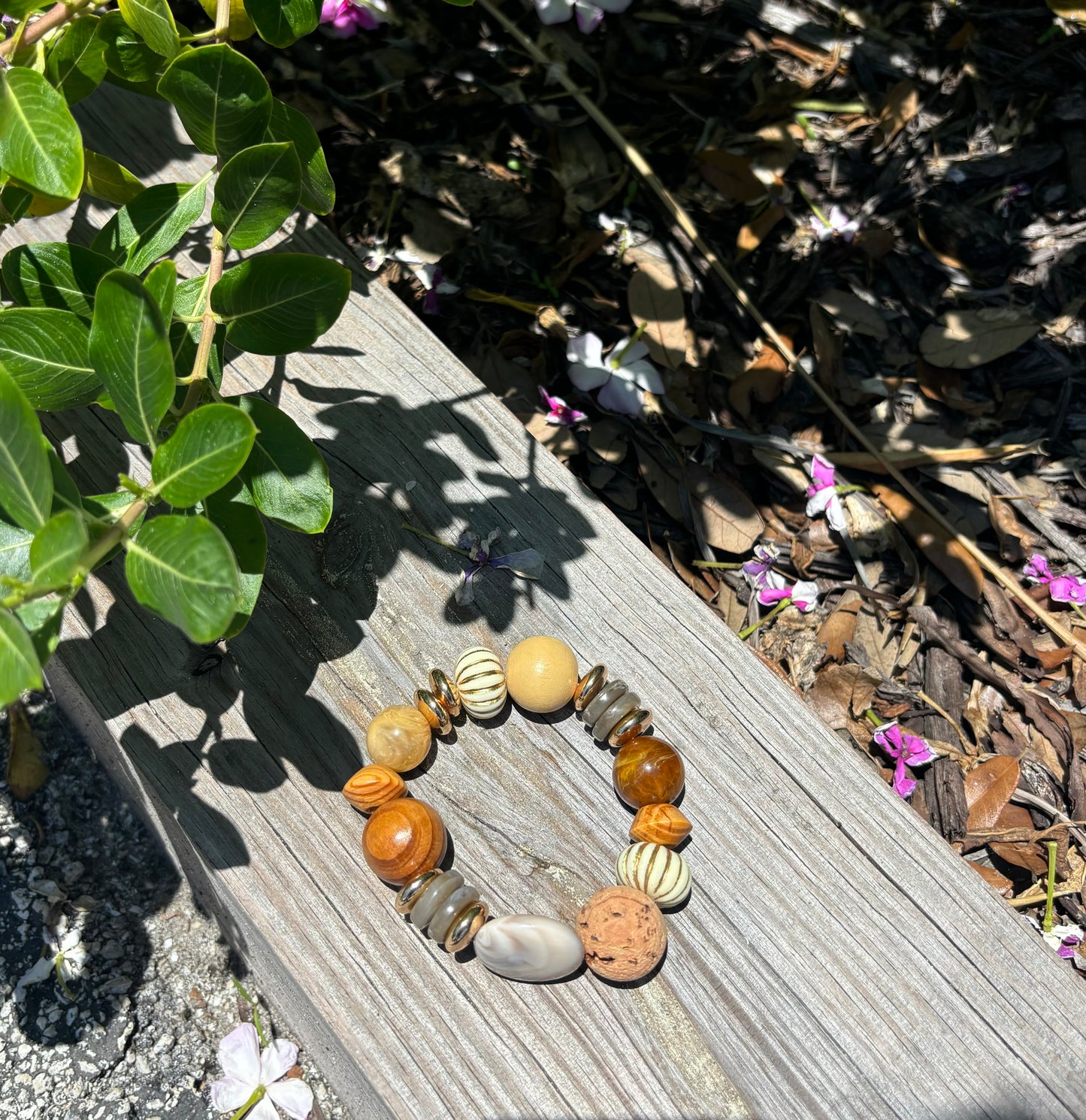 Sandy Beach - Beachy Boho Single Beaded Bracelet