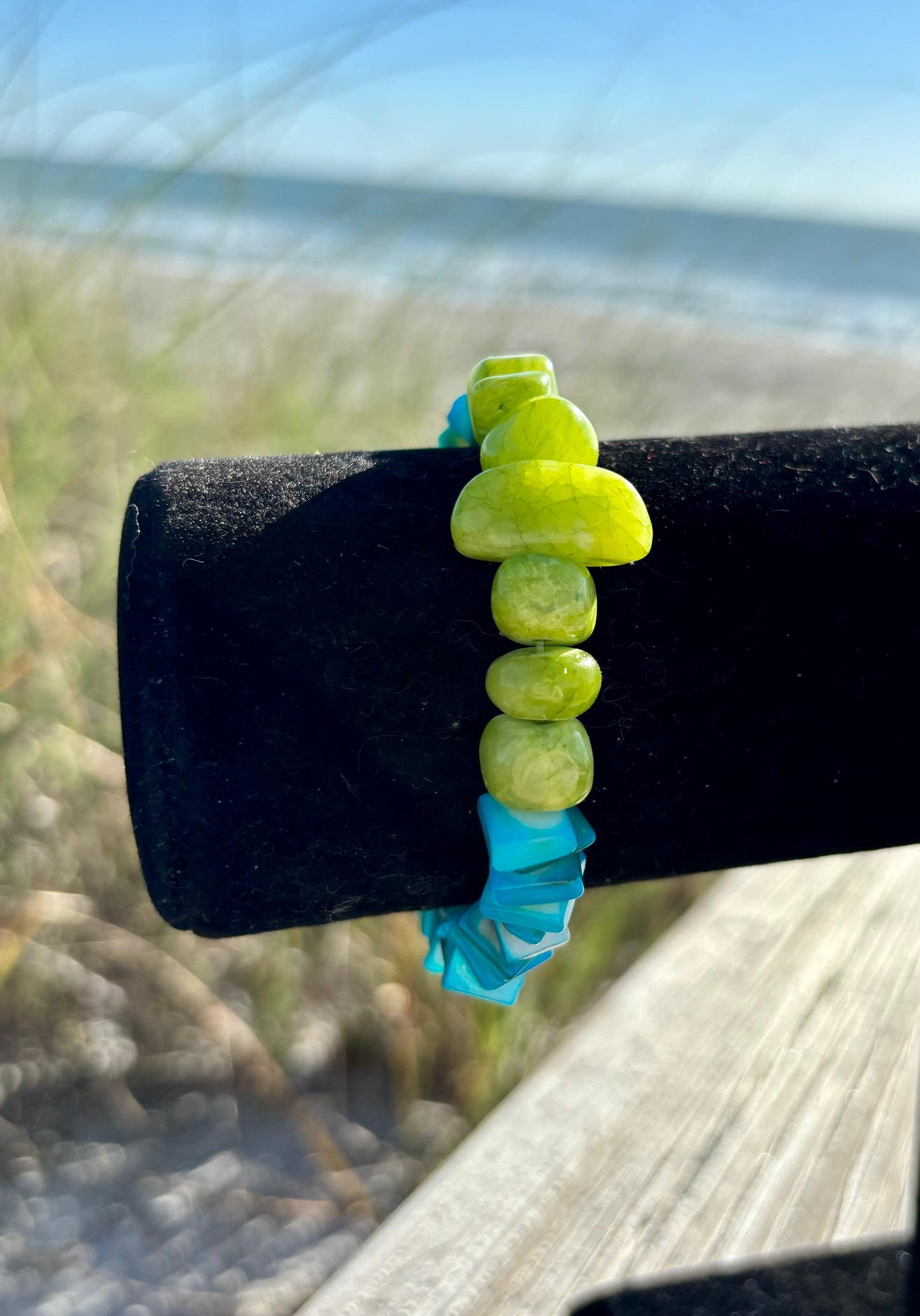 Blueberry Limeade - Single Beaded Bracelet