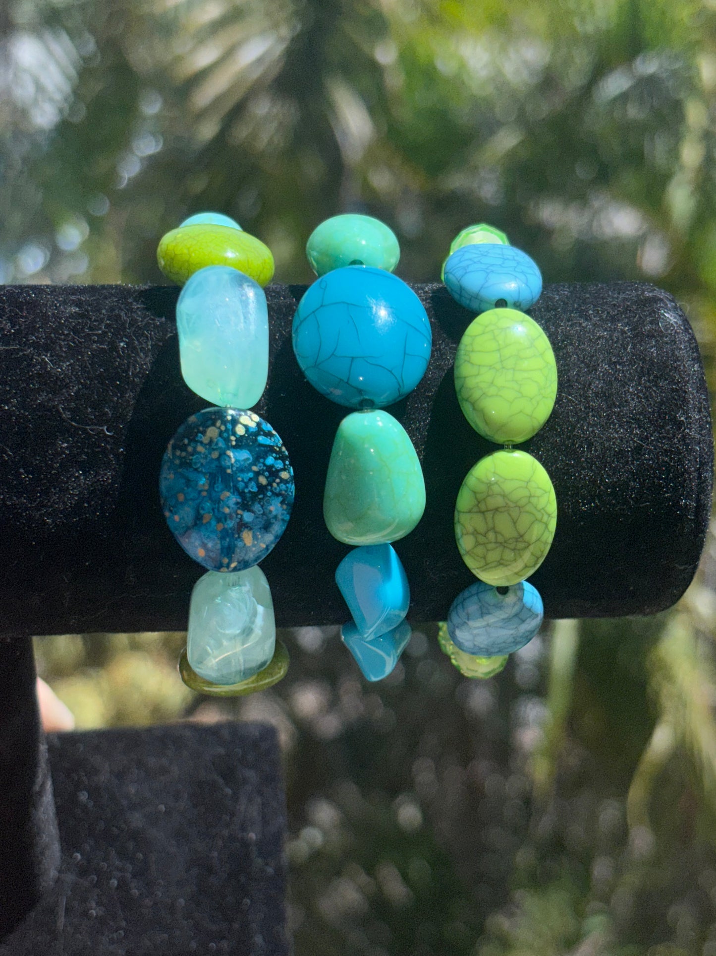 Ocean Water - Beachy Boho 3 Piece Beaded Bracelet Stack