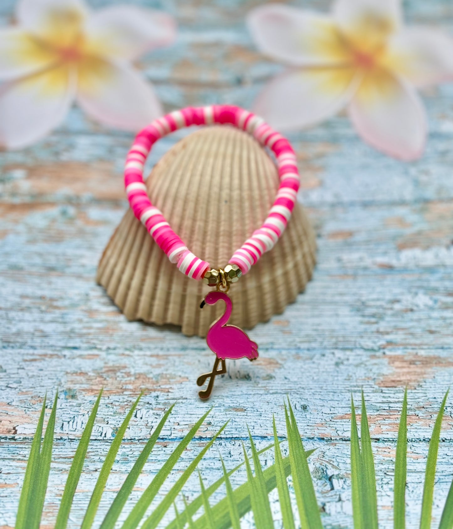 Pink Island - Heishi Beaded Bracelet