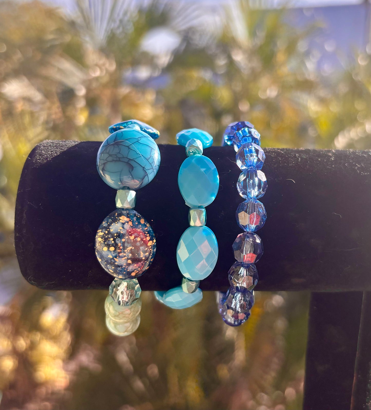 Crystal Waters - Set of 3 Beachy Boho Stacked Bracelets