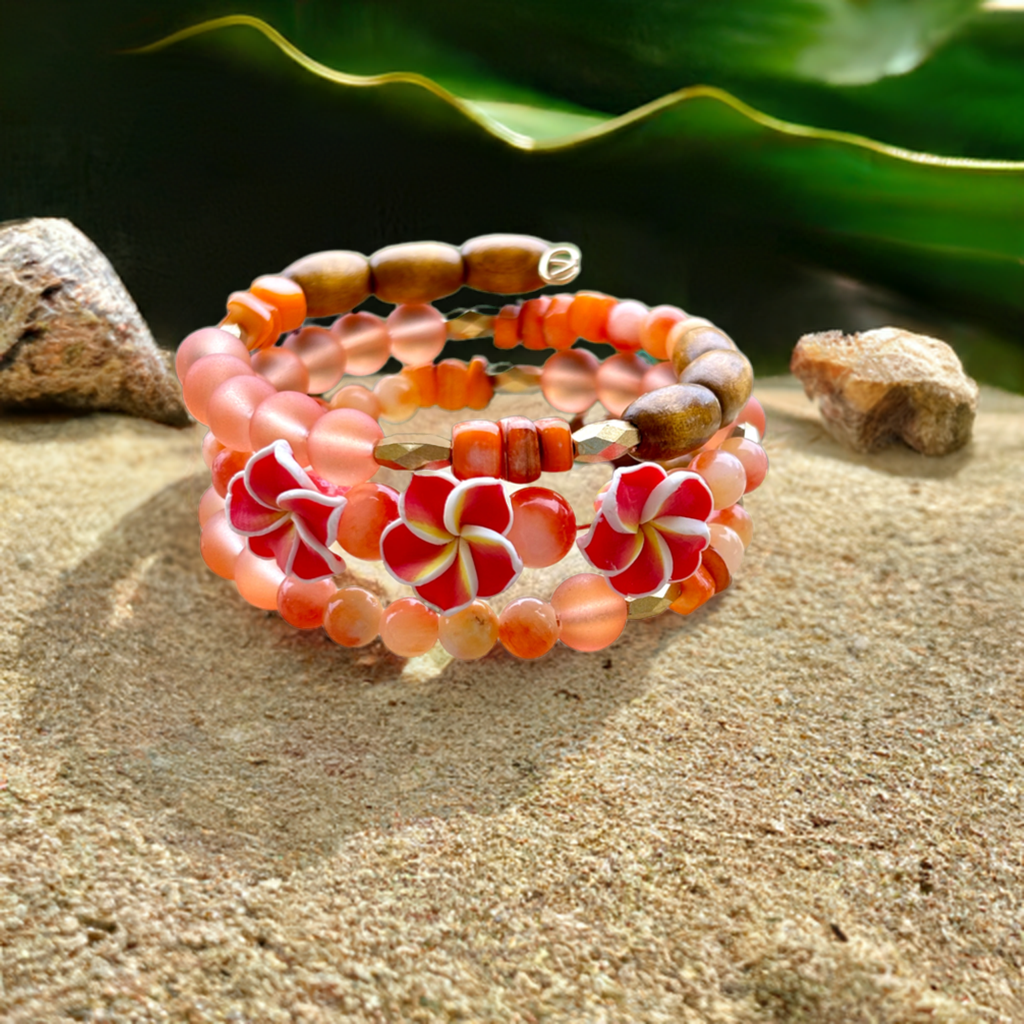 Aloha Hawaii! - Wire Wrap Bracelet Stack