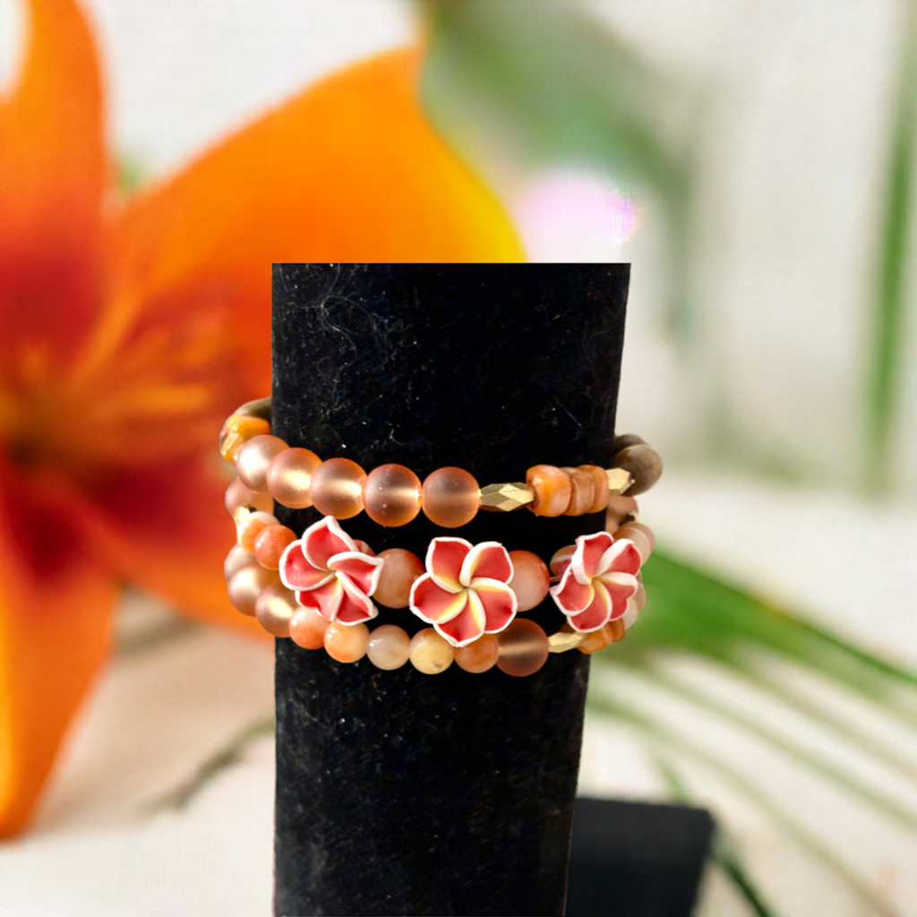 Aloha Hawaii! - Wire Wrap Bracelet Stack