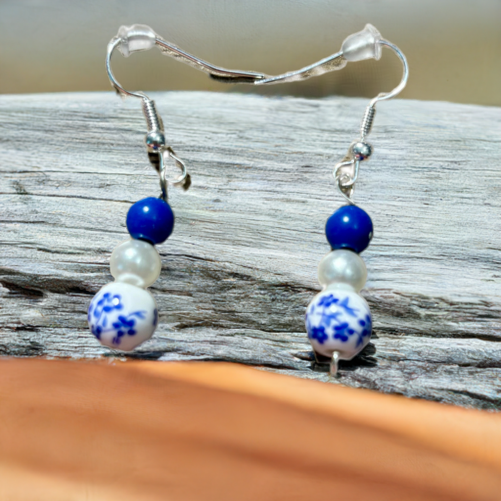 Blue Tides - Beachy Boho Dangle Earrings