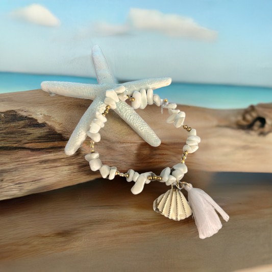 She Sells Sea Shells - Single Beaded Bracelet