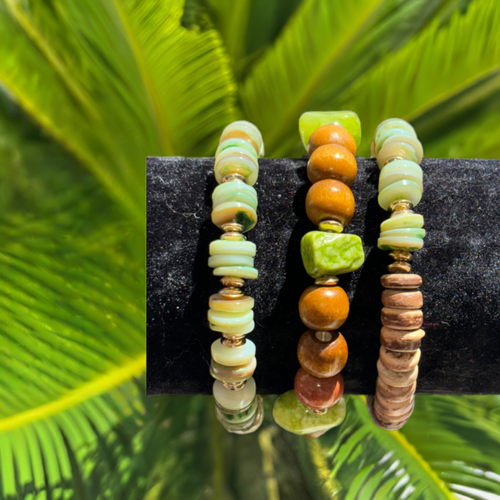 Sandy Shore - Beachy Boho 3 piece Bracelet Stack