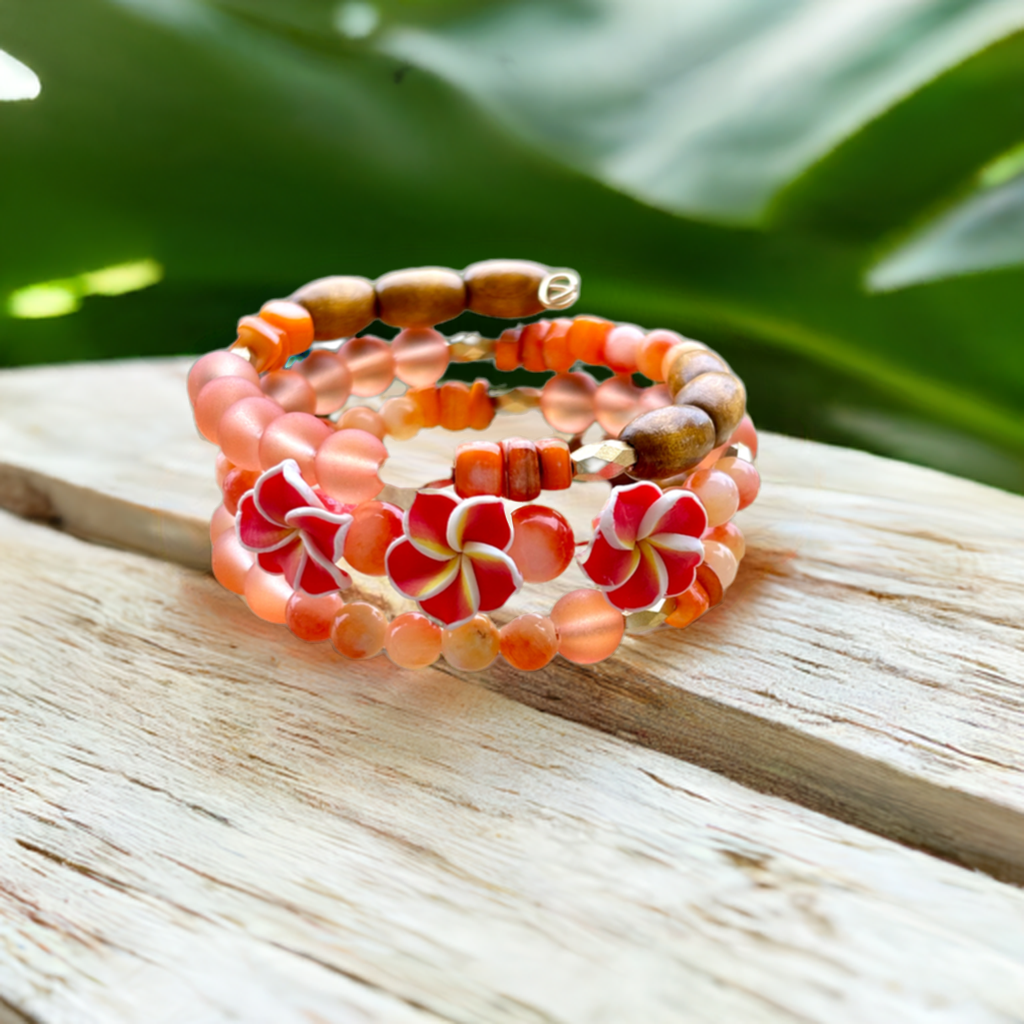 Aloha Hawaii! - Wire Wrap Bracelet Stack